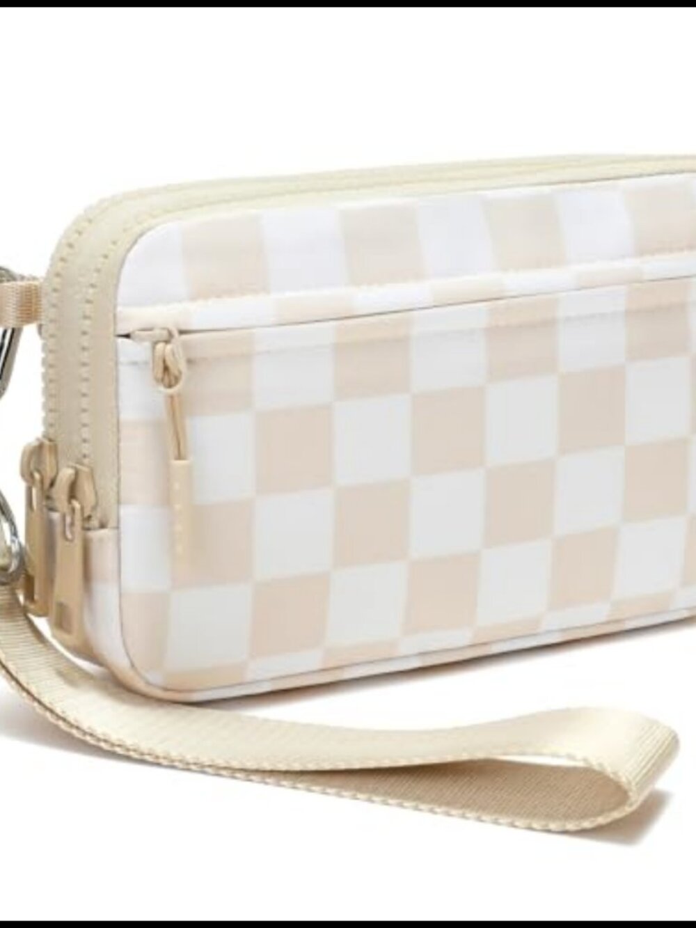 RFID Wristlet Wallet Crossbody Bag with 4 Zippers Nylon